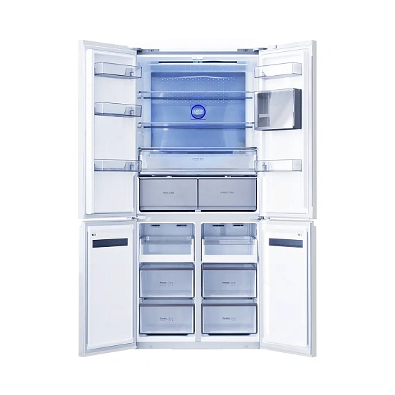 Холодильник CENTEK CT-1746 NF White Glass