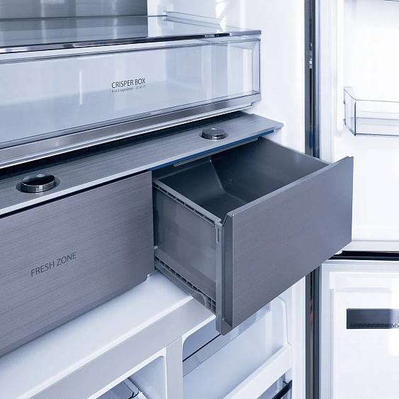 Холодильник CENTEK CT-1746 NF White Glass