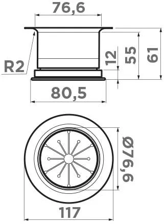 Сменная горловина для измельчителя OMOIKIRI NA-04 IN (4956683)