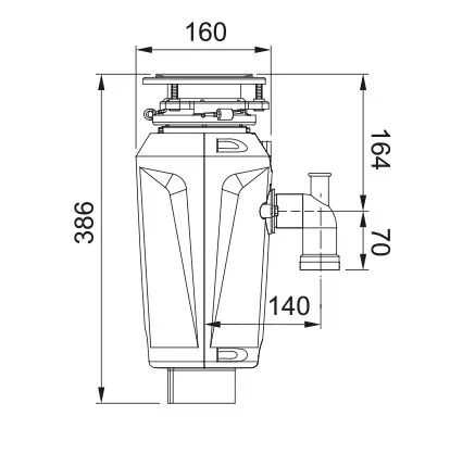 Измельчитель пищевых отходов FRANKE SLIM 75 (134.0715.096)