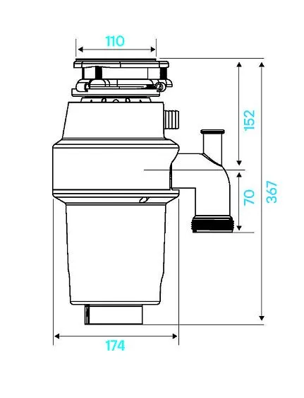 Измельчитель пищевых отходов KUCHENSTERN MuHLE 550