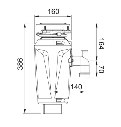 Измельчитель пищевых отходов FRANKE SLIM 100 (134.0715.095)