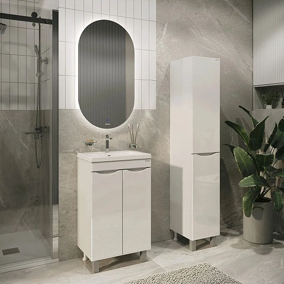 Тумба напольная GROSSMAN ВИСТА 50 см белый глянец 105063