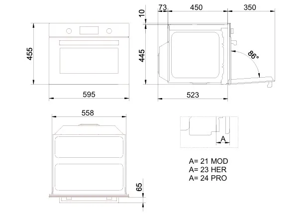 Микроволновая печь BERTAZZONI FHER4077MTAX3