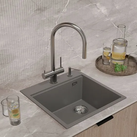 Кухонная мойка RIVELATO TESORO 505-R grigio metallizz