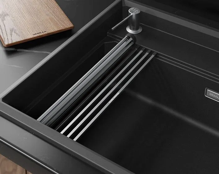 Кухонная мойка GRANULA 7308R черный