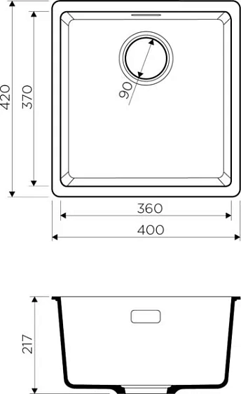 Кухонная мойка OMOIKIRI Kata 40-U-WH (4997525)