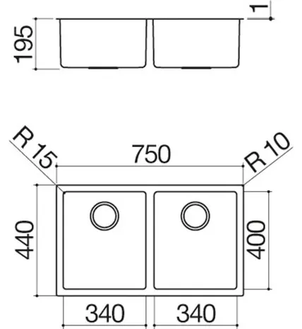 Кухонная мойка BARAZZA 1X842S