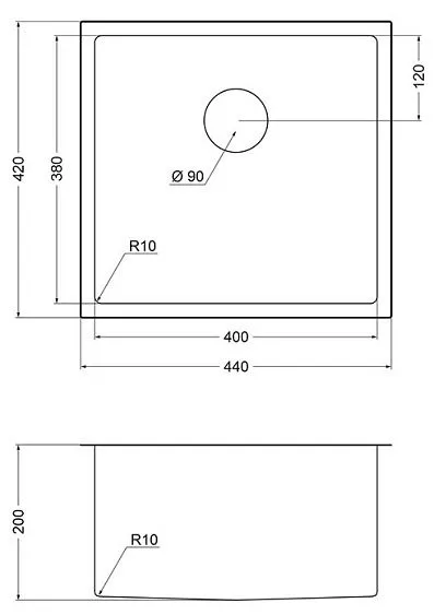 Кухонная мойка EMAR EMB-131 PVD Nano Golden