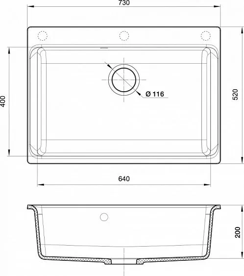 Кухонная мойка RIVELATO AXEL 70 grigio metallizzato