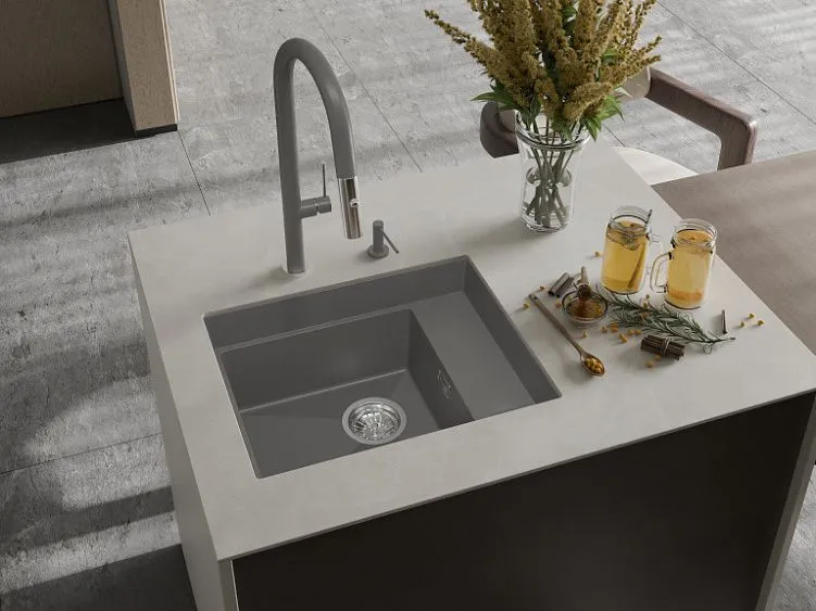 Кухонная мойка RIVELATO NOBILE 544-R grigio metallizz