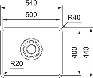 Кухонная мойка FRANKE MQX 110-50 нержавеющая сталь (122.0694.477)