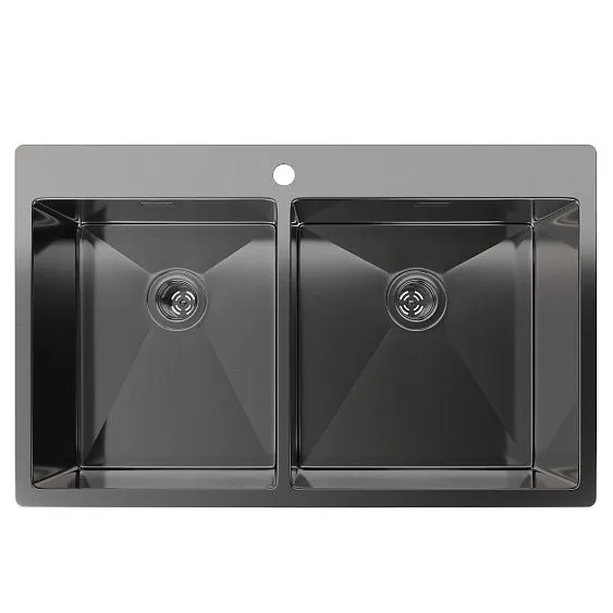 Кухонная мойка RIVELATO Rinox 8050 B2 PVD black