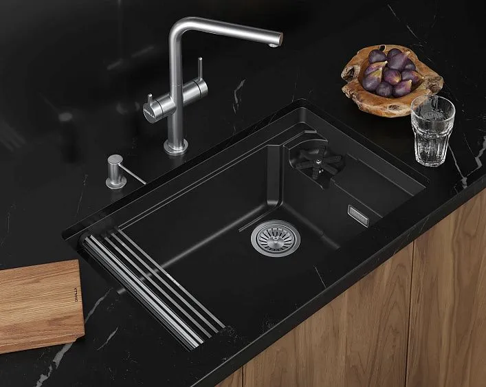 Кухонная мойка GRANULA 7309RU шварц