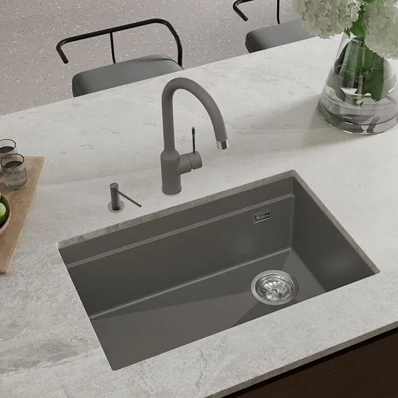 Кухонная мойка RIVELATO LINO 654-R grigio metallizz