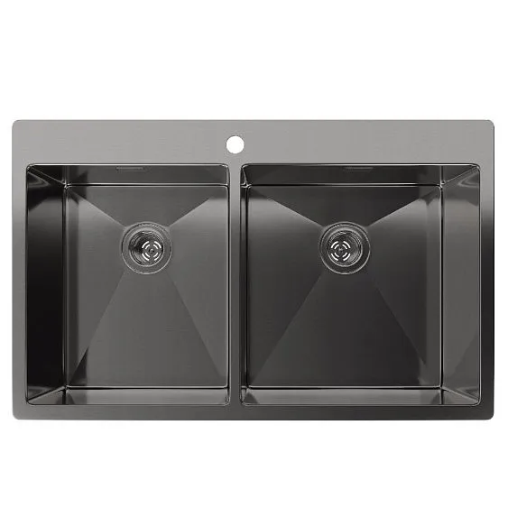 Кухонная мойка RIVELATO Rinox 7450 2В PVD black