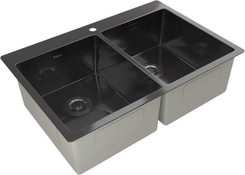 Кухонная мойка RIVELATO Rinox 7450 2В PVD black