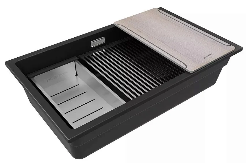Кухонная мойка PAULMARK LUMI-MULTI SINK LU-MULTI 74-BLM