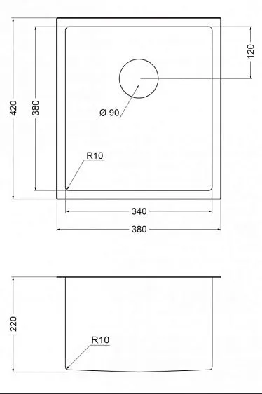 Кухонная мойка EMAR EMB-130 PVD Nano Dark