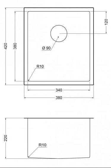 Кухонная мойка EMAR EMB-130 PVD Nano Golden