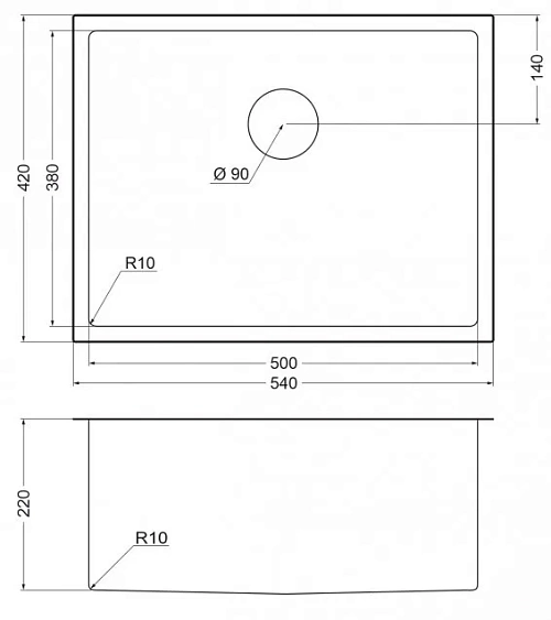Кухонная мойка EMAR EMB-123 PVD Nano Golden