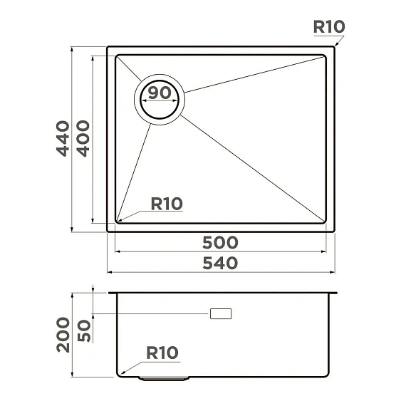 Кухонная мойка OMOIKIRI Taki 54-U/IF-L Side SF GM (4997581)