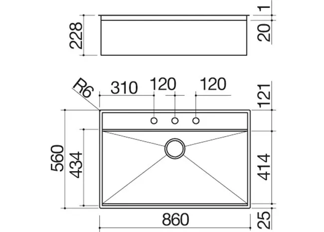 Кухонная мойка BARAZZA 1LFX91NK