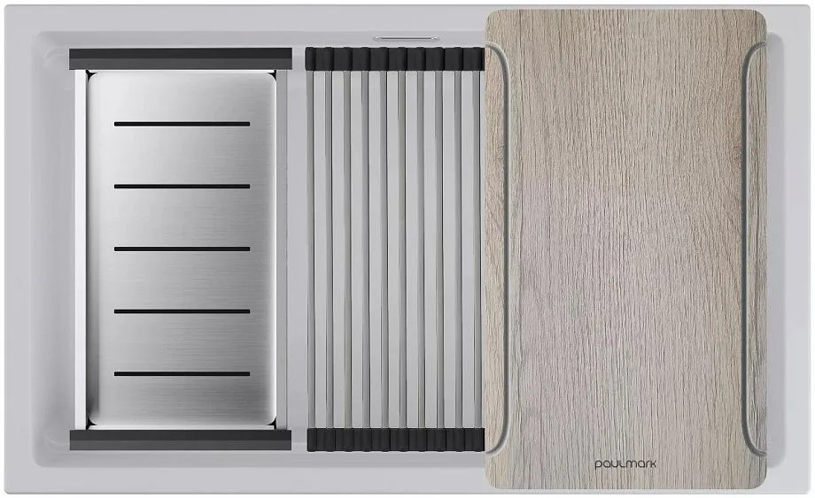 Кухонная мойка PAULMARK LUMI-MULTI SINK LU-MULTI 74-WH
