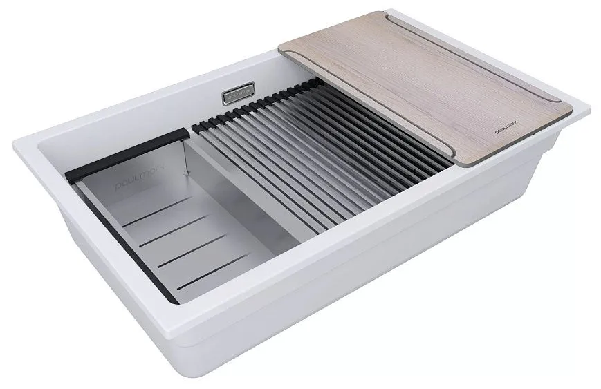 Кухонная мойка PAULMARK LUMI-MULTI SINK LU-MULTI 74-WH