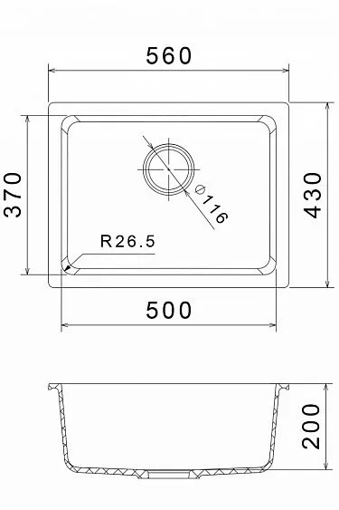 Кухонная мойка RIVELATO BERKANA 50 topazio