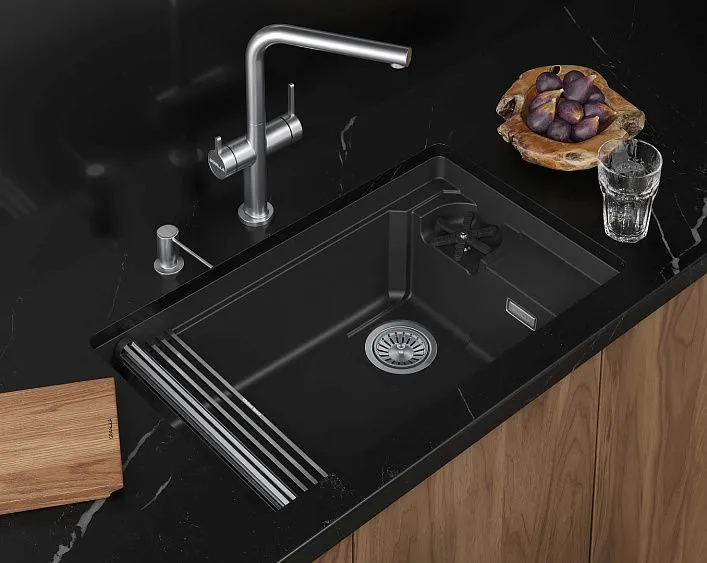 Кухонная мойка GRANULA 7309RU черный