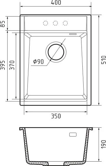 Кухонная мойка RIVELATO TESORO 405 grigio metallizz