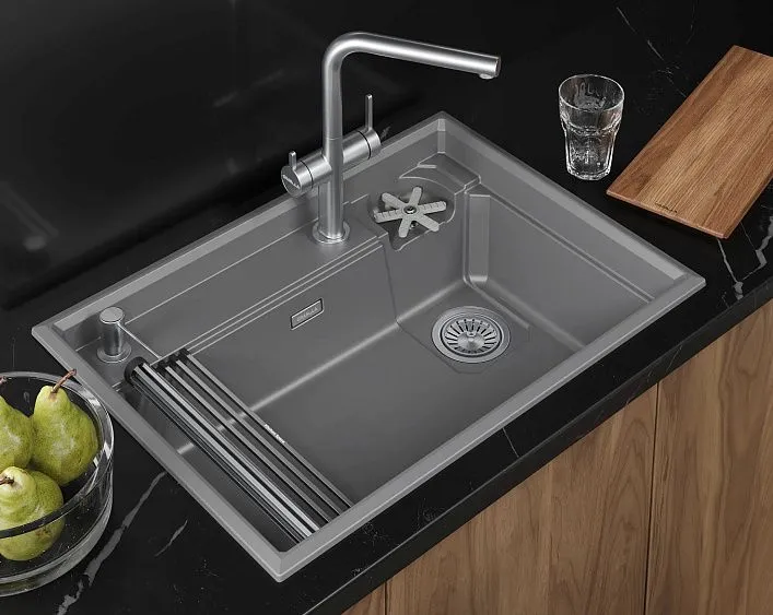 Кухонная мойка GRANULA 7308R алюминиум