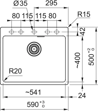 Кухонная мойка FRANKE MRG 610-54 FTL сахара (114.0744.800)