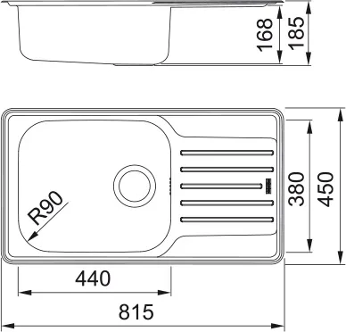 Кухонная мойка FRANKE LNX 611-82 (101.0736.118)