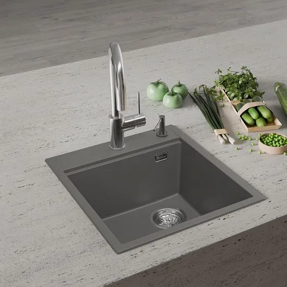 Кухонная мойка RIVELATO TESORO 455-R grigio metallizz