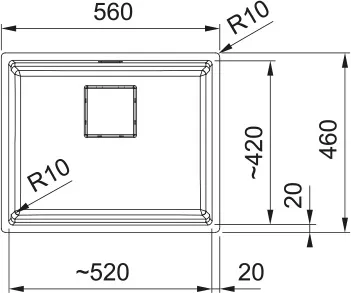 Кухонная мойка FRANKE KNG 110-52 грифельный серый (125.0731.689)