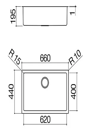 Кухонная мойка BARAZZA 1X6240S