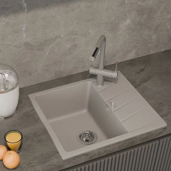 Кухонная мойка RIVELATO RAUM 58 grigio metallizzato