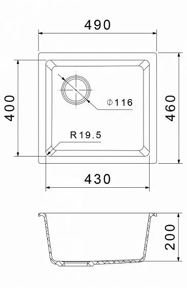 Кухонная мойка RIVELATO BERKANA 45 brina