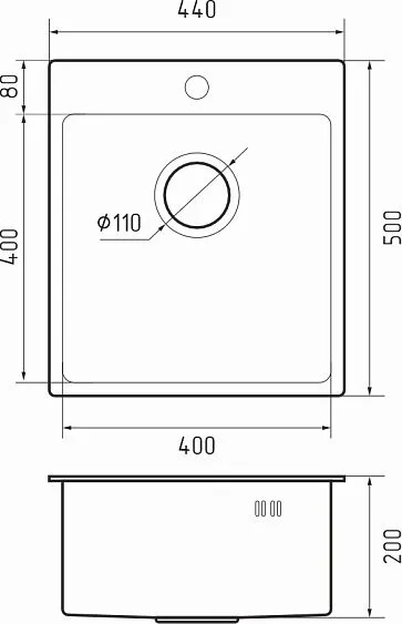 Кухонная мойка RIVELATO Rinox 4450 PVD black