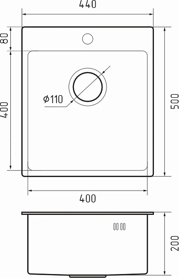 Кухонная мойка RIVELATO Rinox 4450