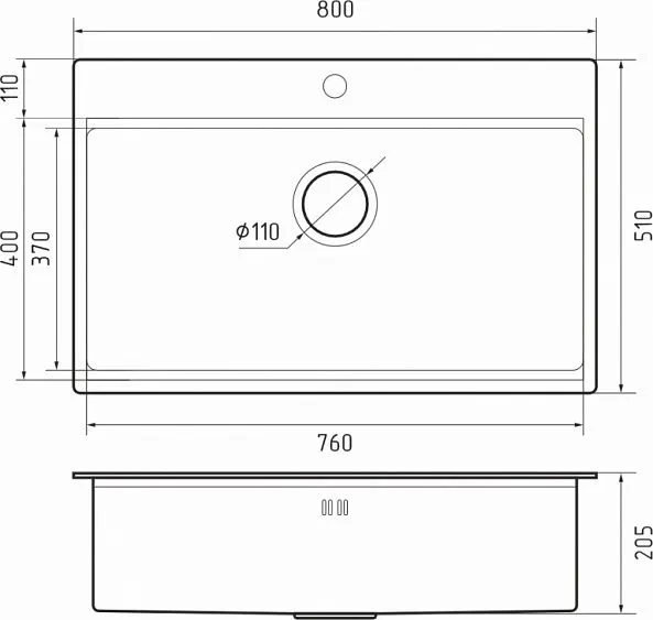 Кухонная мойка RIVELATO Rinox 8050