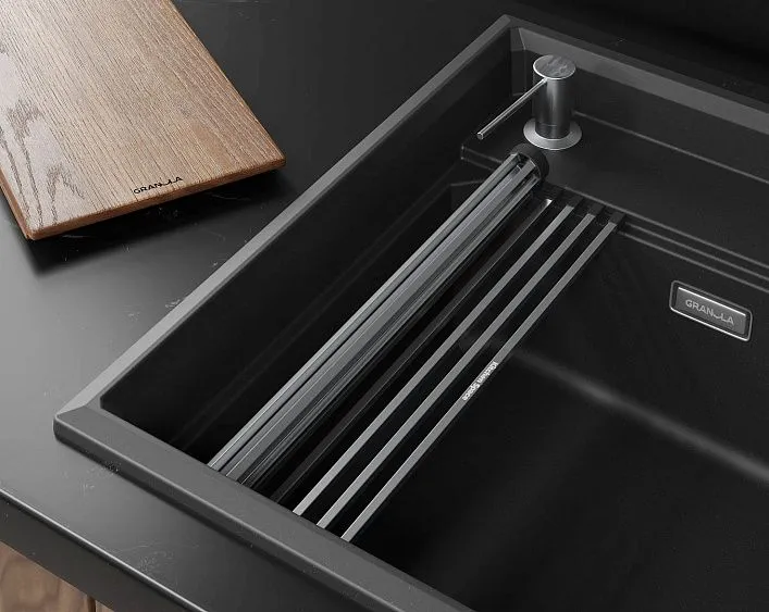 Кухонная мойка GRANULA 5807R черный