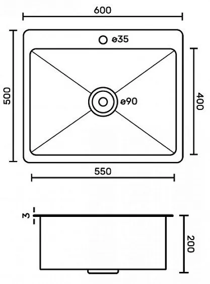 Кухонная мойка FABIA 605033G