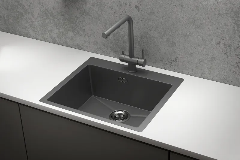 Кухонная мойка GRANULA GR-5951 графит/матовый