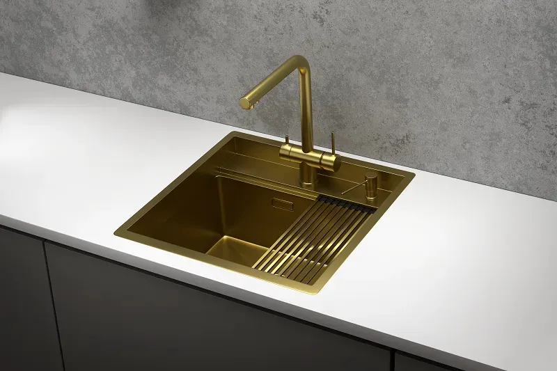 Кухонная мойка GRANULA KS-5051 золото/сатин