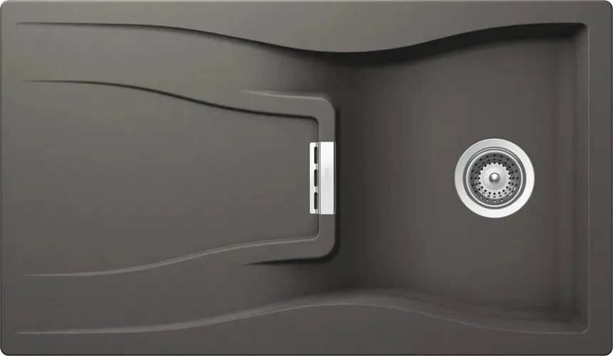 Кухонная мойка SCHOCK waterfall 45d (d-100) cristadur серебристый камень