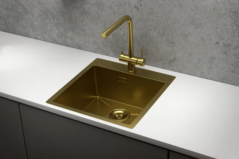 Кухонная мойка GRANULA GR-5151 золото/сатин