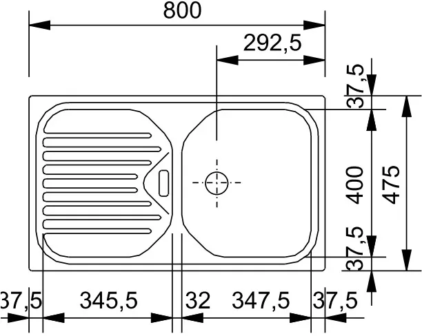Мойка FRANKE efg 614 серый (114.0175.379)